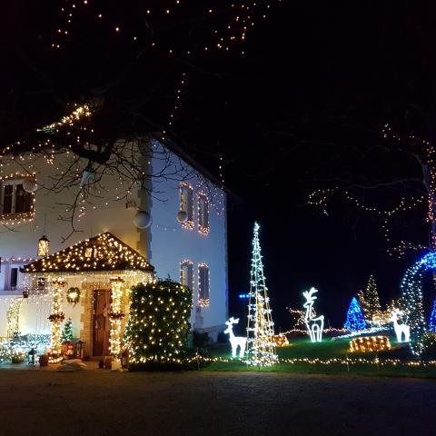 Christmas fairytale decoration in garden