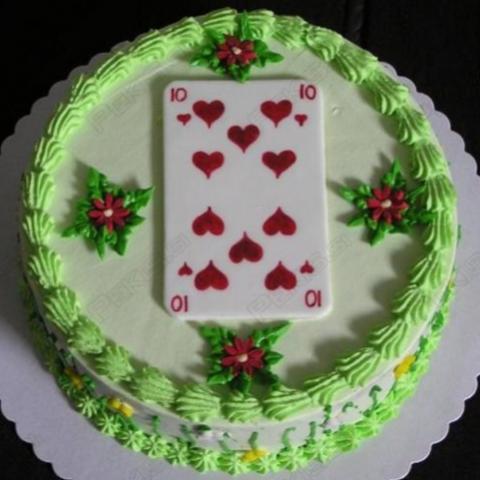 Happy Birthday Cake - playing card cakes 