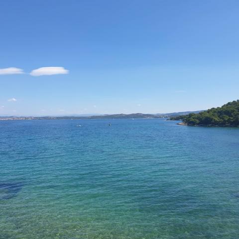 Beautiful coast and blue sea on Biograd na moru, Croatia