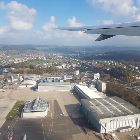 International Airport - aerial view of zurich airport