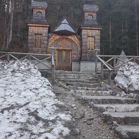 The Russian Chapel on the Vršič Pass in northwestern Slovenia