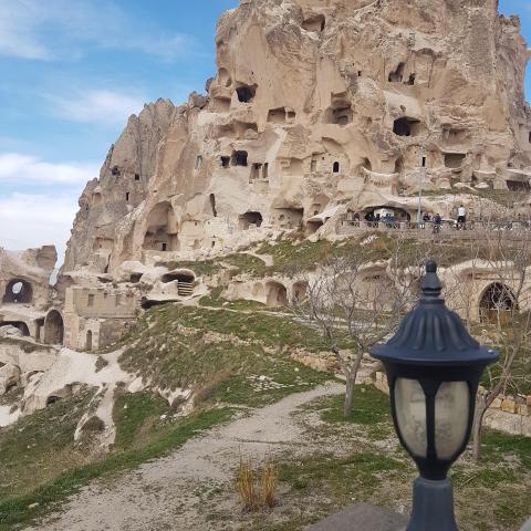 Uchisar castle in Cappadocia