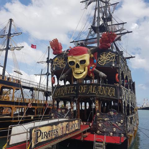 Pirate ship in port of Alanya