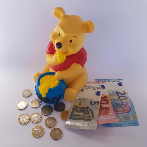 Winnie The Pooh Bear Honey Money Bank