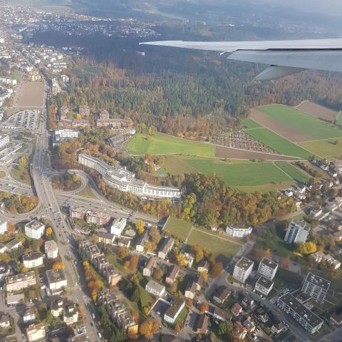 Zurich airport is home port for Swiss Air and one of the biggest european hubs. 