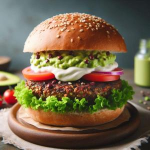 Recipe for Vegan Avocado Burgers  